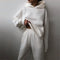 Women'S Tracksuit Suit Autumn Fashion Warm Hoodie Sweatshirts Two Pieces Oversized Solid Casual Hoody Pullovers Long Pant Sets